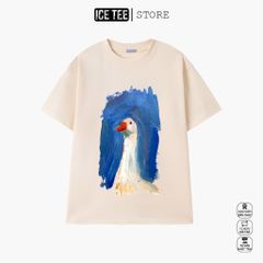 Áo Thun Nữ, Áo Phông Nam Nữ Unisex Tay Lỡ ICETEE Mã i24 Hình in Vịt Cute Chất Cotton Form Rộng Phong Cách Ulzzang