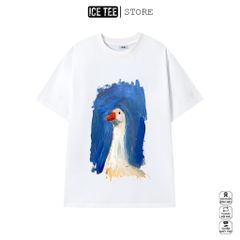 Áo Thun Nữ, Áo Phông Nam Nữ Unisex Tay Lỡ ICETEE Mã i24 Hình in Vịt Cute Chất Cotton Form Rộng Phong Cách Ulzzang