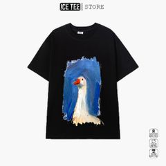 Áo Thun Nữ, Áo Phông Nam Nữ Unisex Tay Lỡ ICETEE Mã i24 Hình in Vịt Cute Chất Cotton Form Rộng Phong Cách Ulzzang