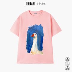 Áo Thun Nữ, Áo Phông Nam Nữ Unisex Tay Lỡ ICETEE Mã i24 Hình in Vịt Cute Chất Cotton Form Rộng Phong Cách Ulzzang