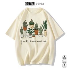 Áo Thun Nữ, Áo Phông Nam Nữ Unisex Tay Lỡ ICETEE Mã i37 Hình in Xương Rồng Chất Cute Cotton Form Rộng Phong Cách Ulzzang