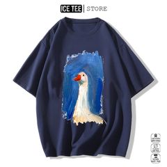 Áo Thun Nữ, Áo Phông Nam Nữ Unisex Tay Lỡ ICETEE Mã i24 Hình in Vịt Cute Chất Cotton Form Rộng Phong Cách Ulzzang