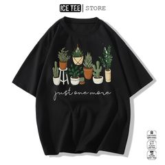 Áo Thun Nữ, Áo Phông Nam Nữ Unisex Tay Lỡ ICETEE Mã i37 Hình in Xương Rồng Chất Cute Cotton Form Rộng Phong Cách Ulzzang