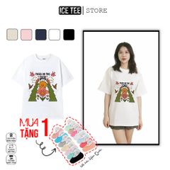 Áo Thun Nữ, Áo Phông Nam Nữ Unisex Tay Lỡ ICETEE Mã i22 Hình in mùa hè Cute Chất Cotton Form Rộng Phong Cách Ulzzang