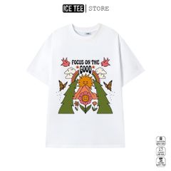 Áo Thun Nữ, Áo Phông Nam Nữ Unisex Tay Lỡ ICETEE Mã i22 Hình in mùa hè Cute Chất Cotton Form Rộng Phong Cách Ulzzang