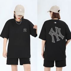 Áo thun unisex NY Classic Monogram Biglux Chất Cotton Form Rộng Nam Nữ