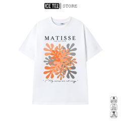 Áo Thun Nữ, Áo Phông Nam Nữ Unisex Tay Lỡ ICETEE Mã i35 Hình in Matisse Cute Chất Cotton Form Rộng Phong Cách Ulzzang