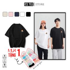 Áo Thun Nữ, Áo Phông Nam Nữ Unisex Tay Lỡ ICETEE Mã i42 Hình in Núi Phú Sĩ Cute Chất Cotton Form Rộng Phong Cách Ulzzang