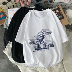 Áo Thun Nữ, Áo Phông Nam Nữ Unisex Tay Lỡ ICETEE Mã i59 Hình in Hoa Ban Cute Chất Cotton Form Rộng Phong Cách Ulzzang