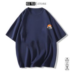 Áo Thun Nữ, Áo Phông Nam Nữ Unisex Tay Lỡ ICETEE Mã i42 Hình in Núi Phú Sĩ Cute Chất Cotton Form Rộng Phong Cách Ulzzang