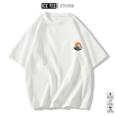 Áo Thun Nữ, Áo Phông Nam Nữ Unisex Tay Lỡ ICETEE Mã i42 Hình in Núi Phú Sĩ Cute Chất Cotton Form Rộng Phong Cách Ulzzang