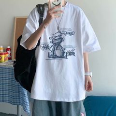 Áo Thun Nữ, Áo Phông Nam Nữ Unisex Tay Lỡ ICETEE Mã i59 Hình in Hoa Ban Cute Chất Cotton Form Rộng Phong Cách Ulzzang