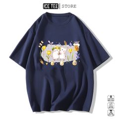 Áo Thun Nữ, Áo Phông Nam Nữ Unisex Tay Lỡ ICETEE Mã i13 Hình in Pikachu Cute Chất Cotton Form Rộng Phong Cách Ulzzang
