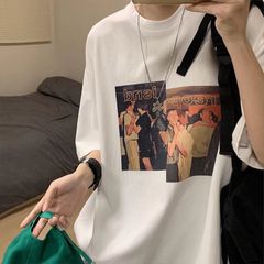 Áo Thun Nữ, Áo Phông Nam Nữ Unisex Tay Lỡ ICETEE Mã i54 Hình in Cat, book Coffe Chất Cotton Form Rộng Phong Cách Ulzzang