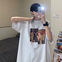Áo Thun Nữ, Áo Phông Nam Nữ Unisex Tay Lỡ ICETEE Mã i54 Hình in Cat, book Coffe Chất Cotton Form Rộng Phong Cách Ulzzang