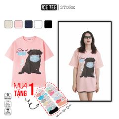 Áo thun ICETEE i09, Áo Phông, Áo Unisex, 100% Cotton, Tay Lỡ Form Oversize