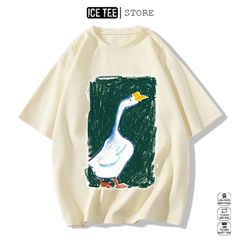 Áo Thun Nữ, Áo Phông Nam Nữ Unisex Tay Lỡ ICETEE Mã i58 Hình in hình lớn Cute Chất Cotton Form Rộng Phong Cách Ulzzang