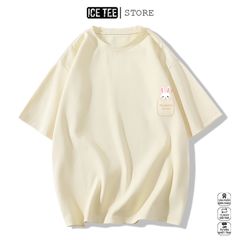 Áo Thun Nữ, Áo Phông Nam Nữ Unisex Tay Lỡ ICETEE Mã i50 Hình in Mini Thỏ Cute Chất Cotton Form Rộng Phong Cách Ulzzang