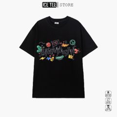 Áo Thun Nữ, Áo Phông Nam Nữ Unisex Tay Lỡ ICETEE Mã i19 Hình in Brooklyn Cute Chất Cotton Form Rộng Phong Cách Ulzzang