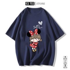 Áo Thun Nữ, Áo Phông Nam Nữ Unisex Tay Lỡ ICETEE Mã i32 Hình in Bé Đào Cute Chất Cotton Form Rộng Phong Cách Ulzzang