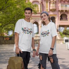 Áo Thun Nữ, Áo Phông Nam Nữ Unisex Tay Lỡ ICETEE Mã i19 Hình in Brooklyn Cute Chất Cotton Form Rộng Phong Cách Ulzzang