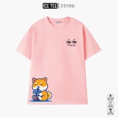Áo Thun Shiba ICETEE i02 Unisex Cottton Co Giãn, Áo Phông Tay Lỡ Cổ Tròn Form Oversize Thời Trang Nam Nữ