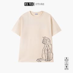 Áo Thun Nữ, Áo Phông Nam Nữ Unisex Tay Lỡ ICETEE Mã i45 Hình in Galaxy Cat Cute Chất Cotton Form Rộng Phong Cách Ulzzang