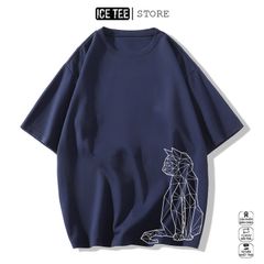 Áo Thun Nữ, Áo Phông Nam Nữ Unisex Tay Lỡ ICETEE Mã i45 Hình in Galaxy Cat Cute Chất Cotton Form Rộng Phong Cách Ulzzang