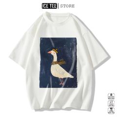 Áo Thun Nữ, Áo Phông Nam Nữ Unisex Tay Lỡ ICETEE Mã i57 Hình in vịt con Cute Chất Cotton Form Rộng Phong Cách Ulzzang