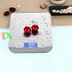 Cân Điện Tử Nhà Bếp 5kg Mặt Nhôm Cao Cấp 