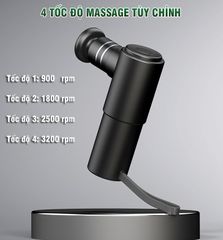 Súng massage cầm tay Booster MINI 1 - Thiết bị massage trị liệu công suất 70W, 4 đầu massage, pin 2500mAh, giảm đau và phục hồi nhanh chóng