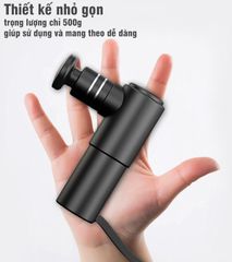 Súng massage cầm tay Booster MINI 1 - Thiết bị massage trị liệu công suất 70W, 4 đầu massage, pin 2500mAh, giảm đau và phục hồi nhanh chóng