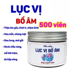 Lục Vị Bổ Âm - Túi 500 viên - Thận âm yếu, kinh nguyệt ít không đều, đau bụng kinh, đau lưng mỏi gối, nóng trong người