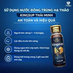 Nước ĐÔNG TRÙNG HẠ THẢO KingsUp Thái Minh hộp 4 lọ