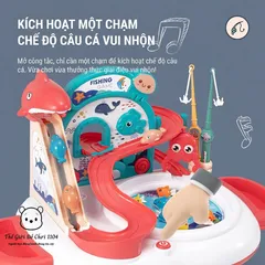 Đồ chơi bàn câu cá nam châm có nhạc xoay 360 độ rèn luyện tư duy cho bé, Thế giới đồ chơi 1104