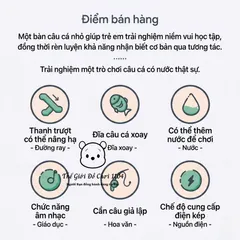 Đồ chơi bàn câu cá nam châm có nhạc xoay 360 độ rèn luyện tư duy cho bé, Thế giới đồ chơi 1104