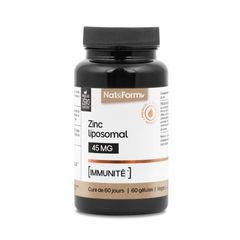 Kẽm thuần chay Zinc Liposomal 45mg Nat&Form Pháp 60 viên