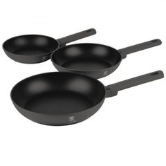 Bộ 3 chảo Berlinger Haus BH/8138 3pcs Frypan Set 20 – 24 – 28cm màu than đen – Antracit Collection