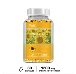 (30 viên) Thực phẩm bổ sung Lecithin hoa hướng dương Pslalae 1200mg, 100% từ thiên nhiên, hệ thống miễn dịch và sức khỏe làn da, 120 viên nang