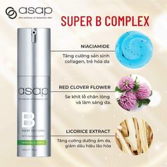[HÀNG CÔNG TY] Tinh Chất Dưỡng Trắng Sáng Da, Giảm Mụn Asap Super B Complex Serum With Niacinamide 30ml Giảm Nếp Nhăn