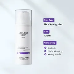 Dermafirm Azulene Vera Gel Tinh Chất Hoa Cúc Làm Dịu Phục Hồi Tái Tạo Da 120ml/1000ml Nhập khẩu từ Hàn Quốc