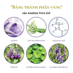 Dermafirm Azulene Vera Gel Tinh Chất Hoa Cúc Làm Dịu Phục Hồi Tái Tạo Da 120ml/1000ml Nhập khẩu từ Hàn Quốc