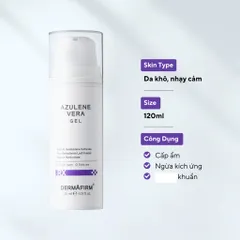 Dermafirm Azulene Vera Gel Tinh Chất Hoa Cúc Làm Dịu Phục Hồi Tái Tạo Da 120ml/1000ml Nhập khẩu từ Hàn Quốc