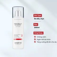 Sữa dưỡng Dermafirm Purifying AC Exosome Lotion chăm sóc da dầu mụn 120ml - 200ml