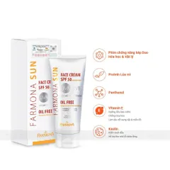 Kem Chống Nắng Farmona Sun Face Cream Oil Free SPF50 Không Chứa Dầu Cho Da Mặt Dầu Mụn 50ml