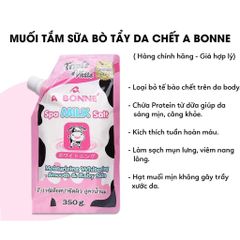 Muối Tắm Sữa Bò A Bonne Spa Milk Salt Tẩy Tế Bào Da Chết Dưỡng Ẩm Body Cơ Thể Trắng Sáng Mềm Da Abonne Thái Lan 350g