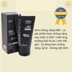 [CHUẨN AUTH]Kem Chống Nắng DERMAESTHETICS DBH EGF FGF DNA UV Shield 50+ 60ml-kcn DBH Mờ Thâm Nám Tàn Nhang Trắng Sáng Da