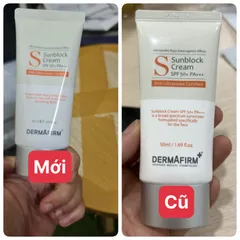 HÀNG CÔNG TY - Kem Chống Nắng Dermafirm Sun Block Cream SPF50+PA+++ Y Khoa Không Nhờn Rít Cho Da Dầu, Khô, Mụn, Nhạy Cảm