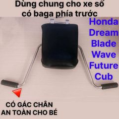 Ghế Đôn ngồi xe Số: Wave,Dream,Sirius…Dành cho bé trên 2 tuổi inox chắc chắn