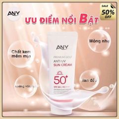 kem chống nắng ANY hàn quốc SPF 50 ++ Premium Golf Anti UV SPF 50+ Nâng tông, trắng da, không bết